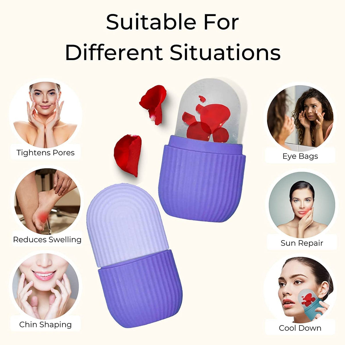 GlowForm reusable facial ice roller for a soothing and invigorating skincare routine.